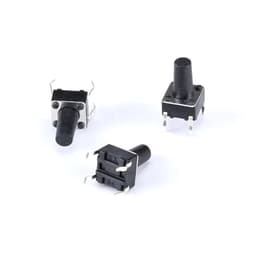 50pcs Touch Key Switch 6x6x4.3/5/6/7/8/9/10/11/12/13MM 4-pin Vertical DIP Set(6X6X6mm)