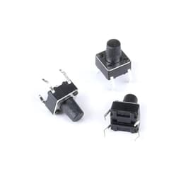 50pcs Touch Key Switch 6x6x4.3/5/6/7/8/9/10/11/12/13MM 4-pin Vertical DIP Set(6X6X6mm)