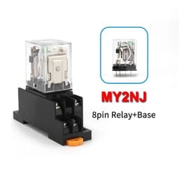 1pcs Intermediate Relay HH52P MY2NJ Plug-in Relay DC AC12v 24v AC110v 220v 380V 5a Silver Contact PYF08A 8pins Relay Socket(No Base,AC 12V)