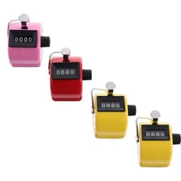 Kisangel 4 Pcs Mini Handheld Tally Counter, 4-Digit Plastic Manual Digital