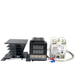 REX-C100 Digital PID Temperature Controller Thermostat SSR Output Max.40A SSR Relay K Thermocouple Probe(C100 Set)