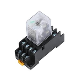 Relay HH54P MY4NJ Plug-in PYF14A DC/AC 12v 24v 36v 48v 110v 220v 5A Silver Contact 14pins 4PDT rele Socket(Dc,36V)