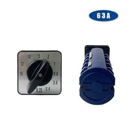63A 6 Poles 10 Positions Cam Switch Changeover Rotary Combination Knob Master Control Circuit 22 Terminals LW28 LW26-63/6