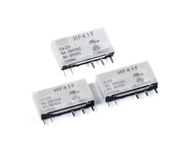 5/10 Sets Slim Relay HF41F 5V 12V 24VDC with Base 41F-1Z-C2-1 LED & Circuit Protection DIN Rail Thin Modules