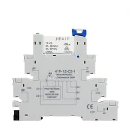 6A Electromagnetic Relay HF41F 12-ZS 24-ZS DC 12V 24V 1Pcs(12v with Blue Base)