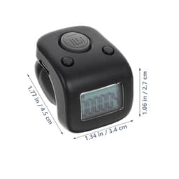 Adjustable Ring Fit Electronic Digital Finger Counter Black