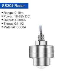 Steel Radar Level Sensor 4-20mA RS485 Water Level Transmitter for River Reservoir Sewage Tank 0-60m(0-10m RS485 PP)
