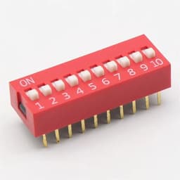 10pcs Slide Type Switch Module 2.54mm 10-Bit 10 Position Way DIP Red Pitch