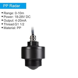 Steel Radar Level Sensor 4-20mA RS485 Water Level Transmitter for River Reservoir Sewage Tank 0-60m(0-10m RS485 PP)