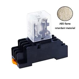 Relay HH54P MY4NJ Plug-in PYF14A DC/AC 12v 24v 36v 48v 110v 220v 5A Silver Contact 14pins 4PDT rele Socket(Dc,36V)