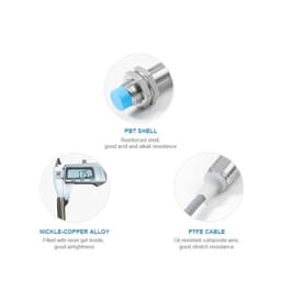 5 Pieces IP68 1500Hz M8 M12 M18 M30 Long Size Custom Cylindrical inductive Proximity Sensor(M12 3mm -Flush)