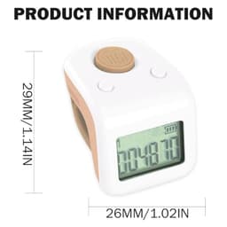 Finger Counter, 6-Channel Memory Rechargeable Lap Counter for Swimming Clicker Counters Ring with Night Light, Purple