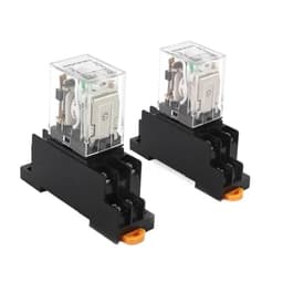 1pcs Intermediate Relay HH52P MY2NJ Plug-in Relay DC AC12v 24v AC110v 220v 380V 5a Silver Contact PYF08A 8pins Relay Socket(No Base,AC 12V)