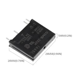 Relay G3MB-202P G3MB 202P DC-AC PCB SSR in 5V 12V 24V DC 240V AC 2A 5Pcs(5V)