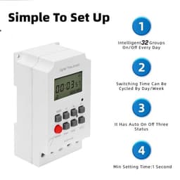 Digital Electronic Lighting Timer Switch KG316S 25A 220V 12V DC Weekly Timer 1 Second Interval Power Direct Output 1Pcs(12V)
