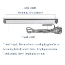 High Precision Linear Scale 5micron TTL Encoder 100 150 200 250 300 350 400 450 500mm Optical Ruler(100mm)