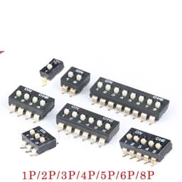 10Pcs/lot Slide Type SMT SMD Dip Switch, 2.54mm Pitch 4 Pin Position / 8 16(4P)