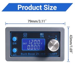 Alinan ZK-4KX DC DC Buck Boost Converter Variable Voltage Regulator CC CV 0.5-30V 4A 5V 6V 12V 24V Power Module Adjustable Voltage Regulated