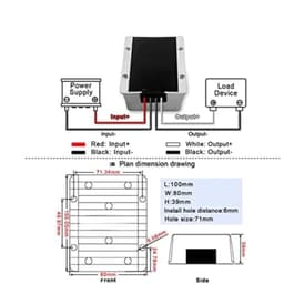 1 pcs Buck-Boost Converter DC-DC 8-36V 14.5V 12.6V 13.8V 16. 10A 15A(9-36V 14.5V 10A)