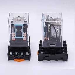 GUMMMY 12V Coil 8 Pin DPDT Electromagnetic Relay Power Relay with Plug-in Terminal Socket (Size : DC 12V)