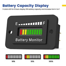 12V 24V 36V 48V 60V 72V Golf Cart Battery Meter + Car Battery Tester with Built-in Printer 6V/12V/24V
