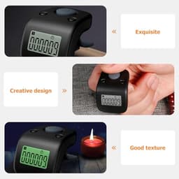 LIOOBO Rechargeable Finger Counter with Ring, Digit Luminous Display