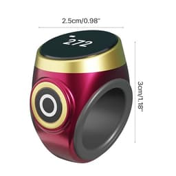 ljhnba Digital Finger Counter with Alarm Electronic Counter Portable Digital for Prayer Time TrackingS Gift Lightweight