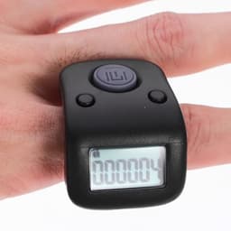Adjustable Ring Fit Electronic Digital Finger Counter Black