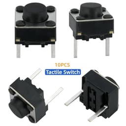 53 Pcs Dip Switch with Tact Switch Double Row Red 2.54 mm 1 2 3 4 5 6 7 8 9 10 Position for PCB Circuit Breadboards