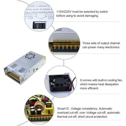 DC 12V 24V Switching Power Supply 2A 3A 4A 5A 8A 10A 15A 20A 25A 30A 40A Adapte AC- LED Driver Converter(12v-15w)