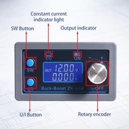 Alinan ZK-4KX DC DC Buck Boost Converter Variable Voltage Regulator CC CV 0.5-30V 4A 5V 6V 12V 24V Power Module Adjustable Voltage Regulated