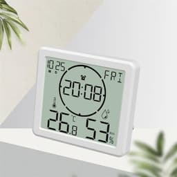 Temperature and Humidity Meter Clock Household Thermometer High-Precision Multi-Function Electronic Hygrometer