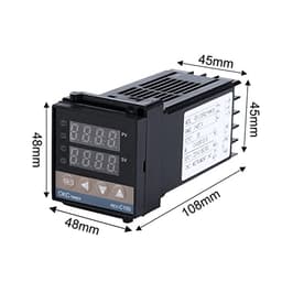 PID Digital Intelligent Industrial Temperature Controller Dual Alarm 220V Relay REX-C100-C400-C700-C900 VAB/MAB SSR Relay Output(REX-C100 MAB)