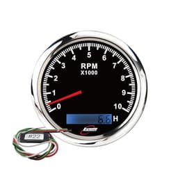 RACETECH 85mm Black Electrical Tachometer 10000 RPM with Coil Filter