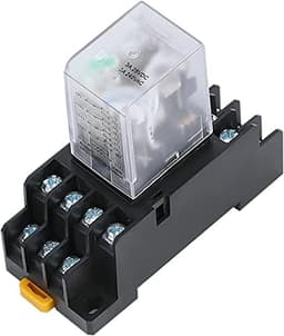 Relay HH54P MY4NJ Plug-in PYF14A DC/AC 12v 24v 36v 48v 110v 220v 5A Silver Contact 14pins 4PDT rele Socket(Dc,12V)