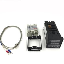 REX-C100 Digital PID Temperature Controller Thermostat SSR Output Max.40A SSR Relay K Thermocouple Probe(C100 Set)