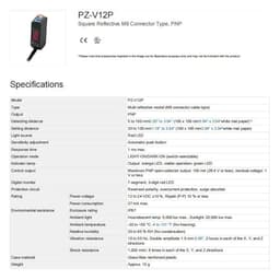 PZ-V12P M8 Connector photoelectric Switch Sensor