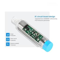 5 Pieces IP68 1500Hz M8 M12 M18 M30 Long Size Custom Cylindrical inductive Proximity Sensor(M12 3mm -Flush)