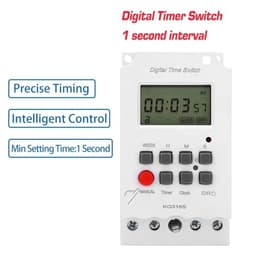 Digital Electronic Lighting Timer Switch KG316S 25A 220V 12V DC Weekly Timer 1 Second Interval Power Direct Output 1Pcs(12V)