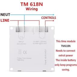 TM618N Power Supply 6V 12V 110V 220V 7 Days Weekly Programmable Digital Electronic Lighting Daily Timer 1Pcs(TM618N-4 12V)
