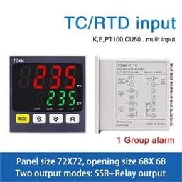 PID Temperature Controller SSR+Relay 4-20mA Output Multi Input