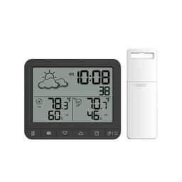 Indoor Temperature Humidity Meter Household Weather Clock Meteorological