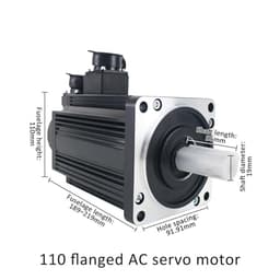 220V 5/6A 3000RPM IP65 4N.m/5N.m/6N.m 1.2KW1.5KW1.8KW AC Servo Motor Controller AC Servo Motor Drivers Kit(1.2KW Increment 17)
