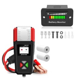 12V 24V 36V 48V 60V 72V Golf Cart Battery Meter + Car Battery Tester with Built-in Printer 6V/12V/24V
