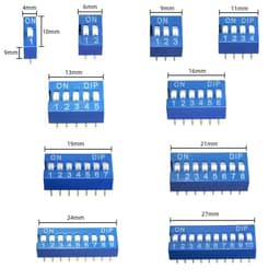 41PCS 10 Values Double Row Blue Dip Switch Assortment Kit 1 2 3 4 5 6 7 8 9 10 Position 2.54mm PCB Mountable On Off Slide Type Toggle DIC Breadboard