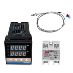 REX-C100 Digital PID Temperature Controller Thermostat SSR Output Max.40A SSR Relay K Thermocouple Probe(C100 Set)