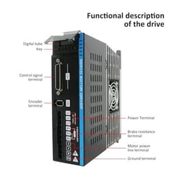 Servo Motor 1.2KW .5KW .8KW servo Driver kit 110ST 4Nm 5Nm 6Nm 3000rpm 220v ac(1.2KW 17bit)