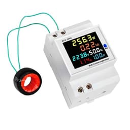 D52-2066 6 IN1 AC Monitor Voltage Current Power Factor Active KWH 110V 220V 380V Electric Frequency Meter 1Pcs(Built-in CT,40-300V)