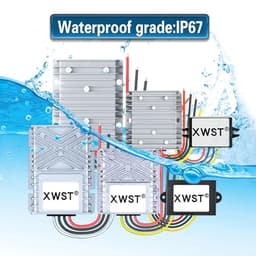 DC to DC 12V 24V 9-36V to 13.8V 1A 5A 10A 25A 30A Boost Buck Converter 13.8 Volts Voltage Stabilizer Regulator Waterproof(20A Alu 75 Silver)
