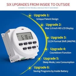 TM618N Power Supply 6V 12V 110V 220V 7 Days Weekly Programmable Digital Electronic Lighting Daily Timer 1Pcs(TM618N-4 12V)